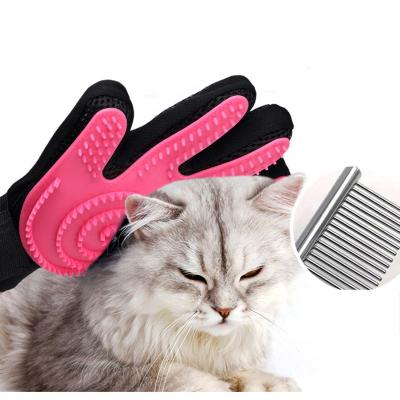 China Updateable Version Custom Silicone Pet Hair Removal Brush Massager Pet Grooming Gloves for Cats and Dogs Grooming for sale