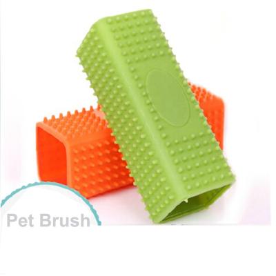 China Viable Multifunctional Quality Pet Bath Hair Remover Soft Rubber Brush Cat Dog Massage Washing Brush for sale