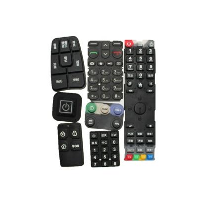 China China Factory Supply Silicone Remote Controller Conductive Rubber Keypad With Carbon Pills for sale