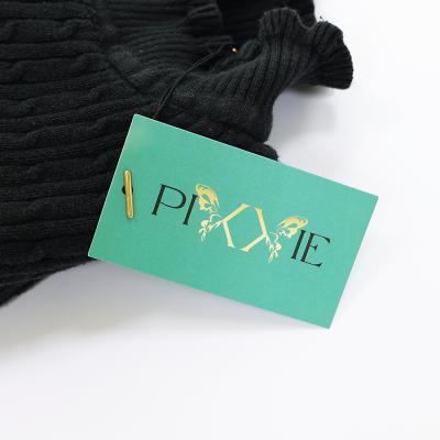 China Viable Exquisite Garments Coated Paper Hang Tags Customization for sale