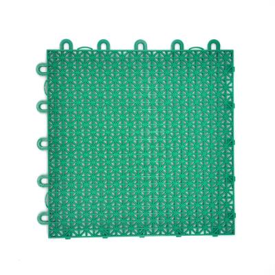 China Clicklock Plastic Pp Interlocking Sports Flooring  1.8cm Thickness Open Profile Structure for sale