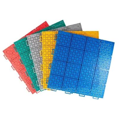 China Floating Elasticity PP Floor Interlocking Sports Tiles Clicklock Outdoor for sale