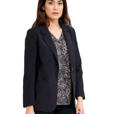 China Breathable Spring Minimalist Solid Color Print Streetwear Long Sleeve Blazers Ladies Women for sale