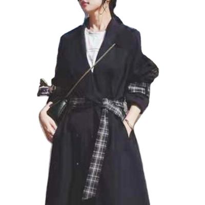 China 2022 Sustainable Popular Casual Ditch Coat Medium Long Springs Loose Plus Size Ladies Coat for sale