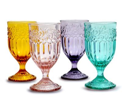 China Wholesale Modern Color Crystal Glass Cup Gift Set For Restaurant Wedding And Event for sale