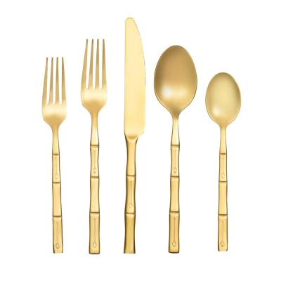 China 2021 Sustainable Wedding Gold Plated Silverware Sets, Gold Flatware, Luxury Full Gold Stainless Steel Cutlery Set for sale