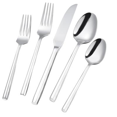 China Sustainable DEACORY 1810 Stainless Steel Antique Silver Flatware Sets For Wedding for sale