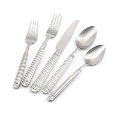 China Sustainable Wholesale High Quality Silver Stainless Steel Restaurant Cutlery Set For Wedding Event for sale