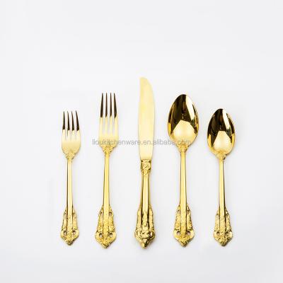 China 18/8 durable high quality gold stainless steel cutlery for sale