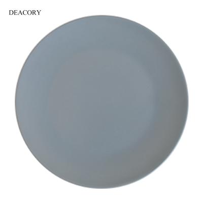 China Sustainable Wholesale Light Blue Ceramic Dinner Wedding Porcelain Stoneware Dishes Sets for sale