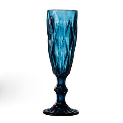 China High quality cheap colored wedding wine glassware wholesale wine glassware dark blue wedding cup for sale