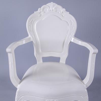 China Modern Wholesale Modern White Wooden Wedding Banquet Hotel Restaurant DEACORY Baroque Throne Dining Chairs for sale