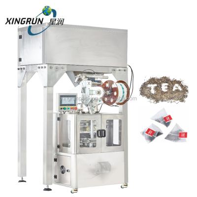 China Tea triangle automatic pyramids silk tea bag packing machine to make inner and outer tea bag for sale