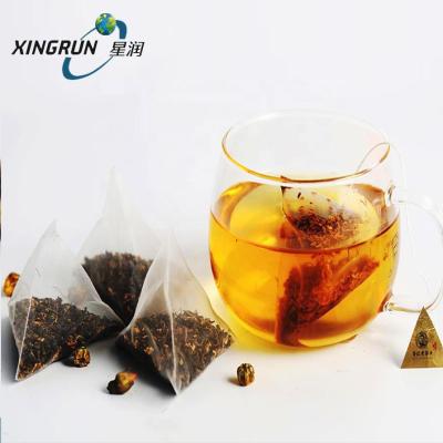 China Clear nylon tea price dip pla mesh pyramids inner and outer tea bag pouch bag packing machine for sale