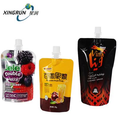 China High Quality Matte Surface Aluminum Foil Stand Barrier Up Body Scrub Spout Pouch For Liquid for sale