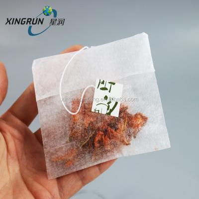 China Biodegradable Folding Tea PLA Corn Starch Corn Fiber Tea Filter Bag With Customized Label Personal Label for sale