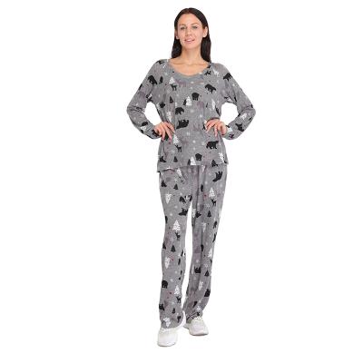 China 2021 thermals new fashion and comfortable winter 2 pieces knitted women's pajamas casual pajamas for sale