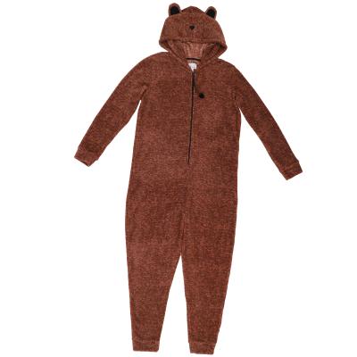 China Factory direct thermal 100% polyester fleece coral men's one-piece suit can be customized men's pajamas for sale