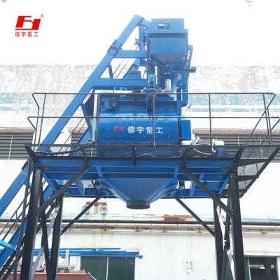 China Construction Engineering No Foundation Needed 50cubic HZS50 Ready-Made Large Capacity Concrete Mixing Plant Stationary for sale