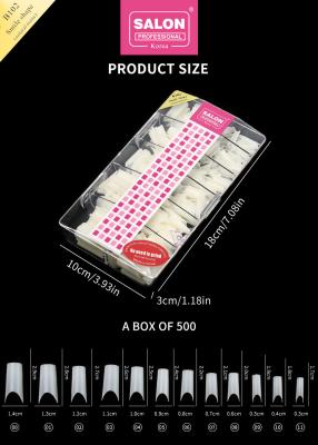 China Professional ABS Full Cover Gel Artificial Nail Long Square Press On Nails For Perfect Nails Extensions for sale