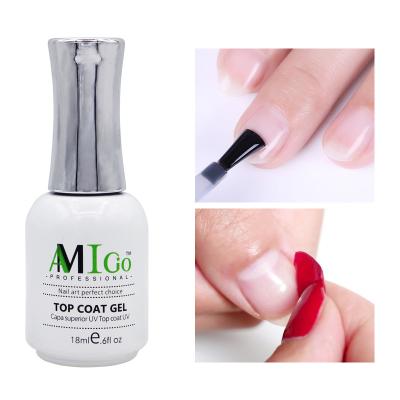 China Amigo Gel Nail Polish Set UV LED Soak Off Base Glossy Matte Top Coat Gel Nail Art 18ml for sale