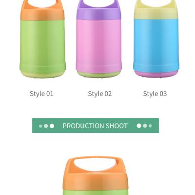 China Baby Viable Colorful School Bento Lunch Box Glass Inner Food Flask Portable Vacuum Thermo Insulated Flask For Food for sale