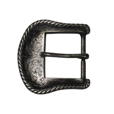 China Pin Buckle 38MM Western Cowboy Metal ZINC ALLOY Buckle For Men's Western Style Belt Buckle for sale