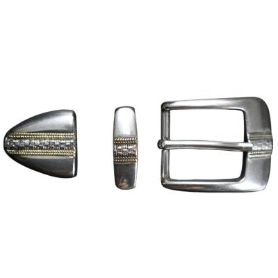 China 3 Piece Buckle Sets Belt Buckle Men 1 Inch Americanbelt Buckle Western Style Belt Buckle Set for sale