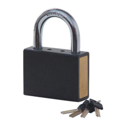 China Durable High Security Brass Padlock With Black Plastic Jacket And Plastic Handle Keys for sale