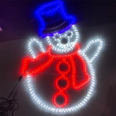 China High Quality Commercial Use Christmas Decoration Light 87*57cm Snowman Led Pattern Light for sale