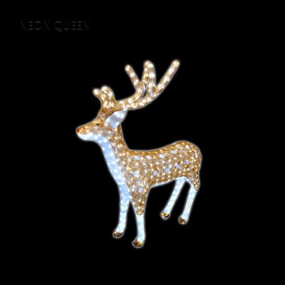 China Warm White Indoor Use Iron / Aluminum Frame Christmas Led Decoration Holiday Fixtures Acrylic Deer Light for sale