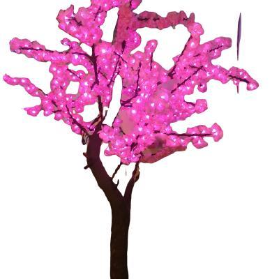 China Environmental Artificial PVC Christmas White Led Cherry Blossom Tree Light Flower Decorated Christmas Tree for sale