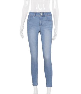 China Breathable Antibacterial Women Top Mid Rise Jeans Women Skinny Denim for sale