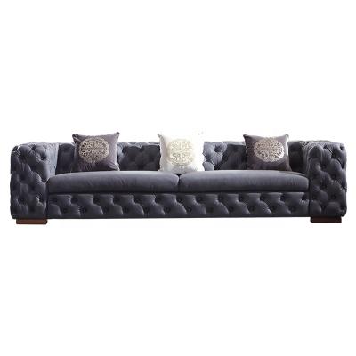 China Modern luxury velvet leather sofa (the other) artistic designer adjustable Italian style of light luxury style modern design living room European sofa for sale