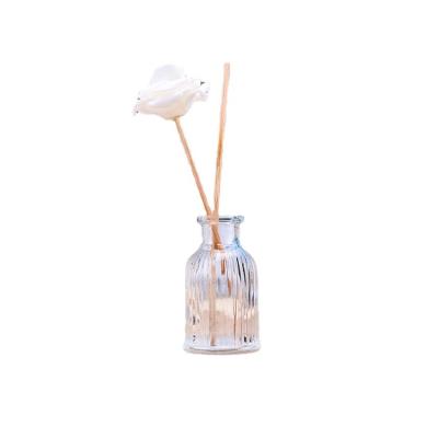 China Eco - Friendly Round 45ml Aroma Clear Reed Diffuser Eco - Friendly Empty Glass Jar for sale