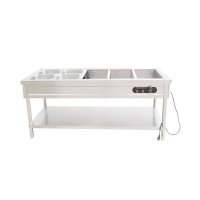 China 201/304 stainless steel visual electric box product acceptance bain marie for restaurant dishes heat preservation for sale