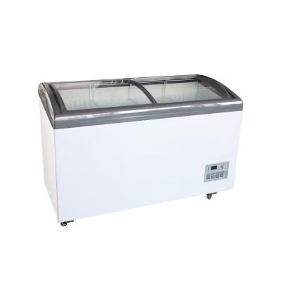 China Professional Practical Single-temperature Fashion Double Door Ice Cream Chest Freezer for sale