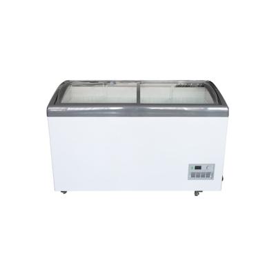 China Excellent Single-Temperature Material White Commercial Glass Door Ice Cream Freezer for sale