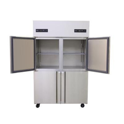 China Double-temperature Excellent Quality Freezer 4 Door Fridge Portable Stainless Steel Commercial Refrigerator for sale