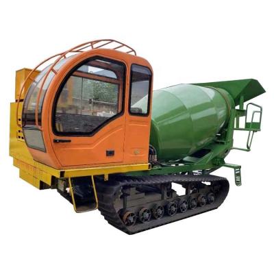 China Crawler Type Construction Industry Drum Concrete Mixer Concrete Mixer Truck Self Loading Concrete Machinery for sale