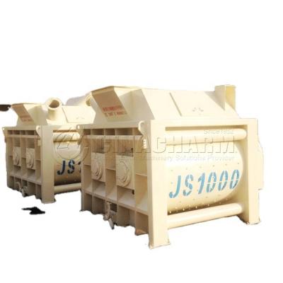 China Building material shops hot sale JS1000 dual-shaft portable mixer for sale