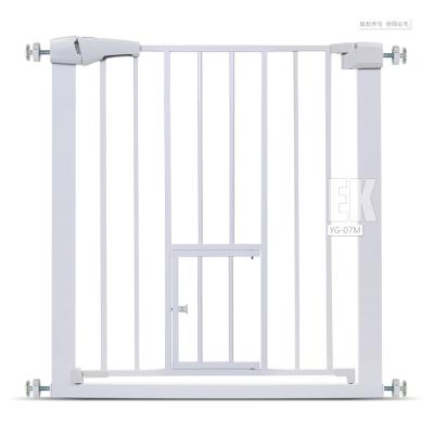 China YG-01P High Quality Steel ABS Baby Gate With Small Gate Pet Child Use Safety Gate for sale