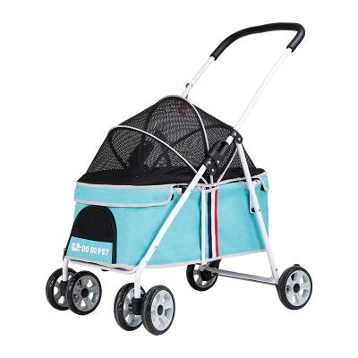 China Hot Selling Viable Outdoor Pet Jogger Folding Dog Cat Cat Dog Pet Stroller Oxford Cloth Travel Strollers for sale