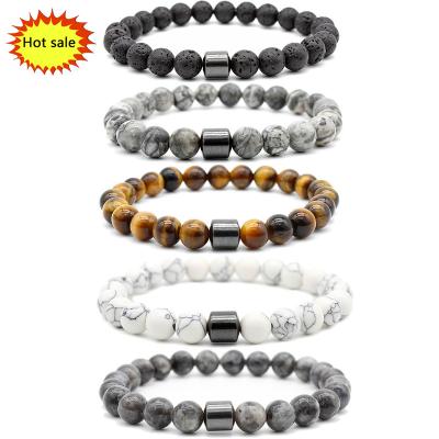 China Fashion Men Women Jewelry Pulsera Mujeres Trendy Natural Gemstone Bracelets Healing Bead Stone Bracelets for sale