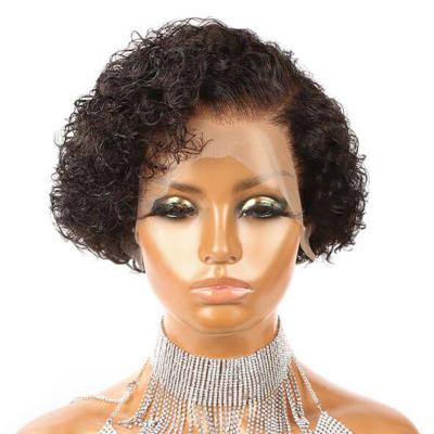 China 13x6 HD Full Lace Wig 13x6 HD Lace Frontal Wig Natural Black Afro Factory Wholesale Soft Thick Straight Curly Barely Curly Hair for sale