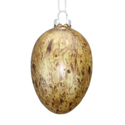 China 2021 Wholesale Handpainting Easter Egg Christmas Tree Handmade Hanging Glass Decoration for sale