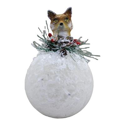 China 2021 Wholesales Handpainting Handmade Hanging Glass Dog On Ball Christmas Tree Decoration for sale