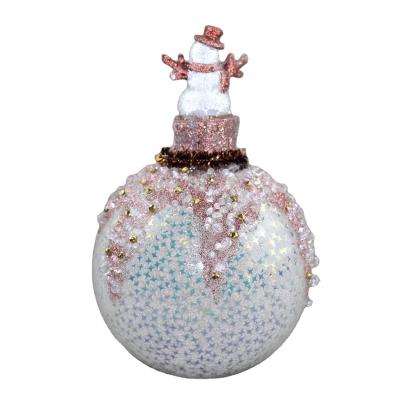 China 2021 Wholesale Handmade Handpainting Glass Hanging Ornamnets on Ball Christmas Tree Decoration for sale