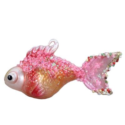 China Lovely Fish Series Christmas Tree Glass Dome Indoor Ornaments Suitable For Home Party Hanging Decoration for sale