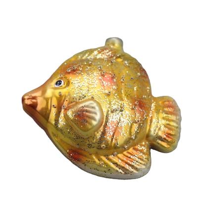 China 2022 Indoor Lovely Sea Fish Series Christmas Tree Glass Dome Christmas Ornaments Suitable For Home Party Hanging Decoration for sale